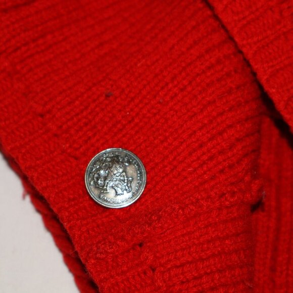 Original Obermeyer Vintage Cardigan Ski Sweater Red Button Front 1960's Large? - Picture 6 of 11